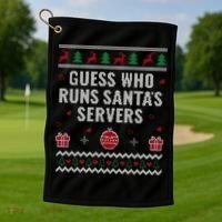 Tech Support Ugly Christmas Funny Computer It Nerd Xmas Cool Gift Golf Towel thumb 1