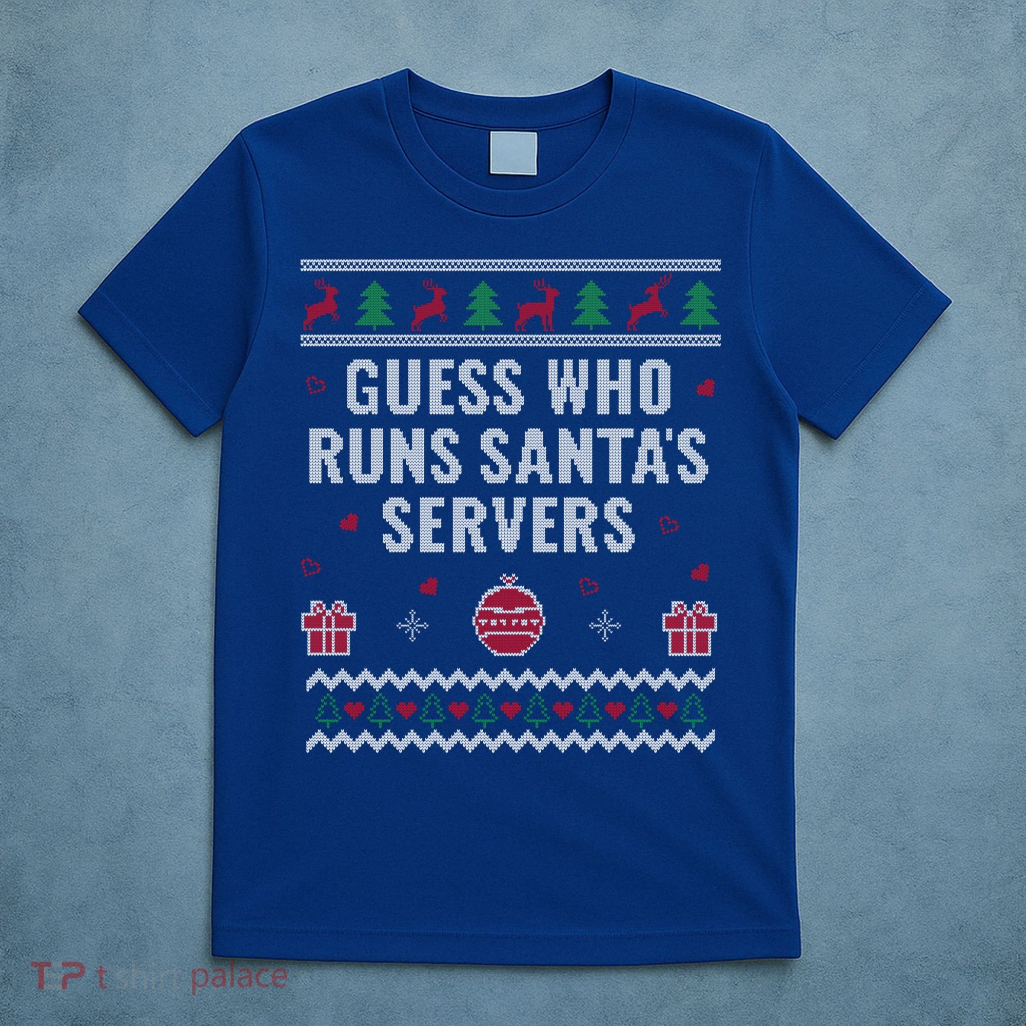 Tech Support Ugly Christmas Funny Computer It Nerd Xmas Cool Gift T-Shirt