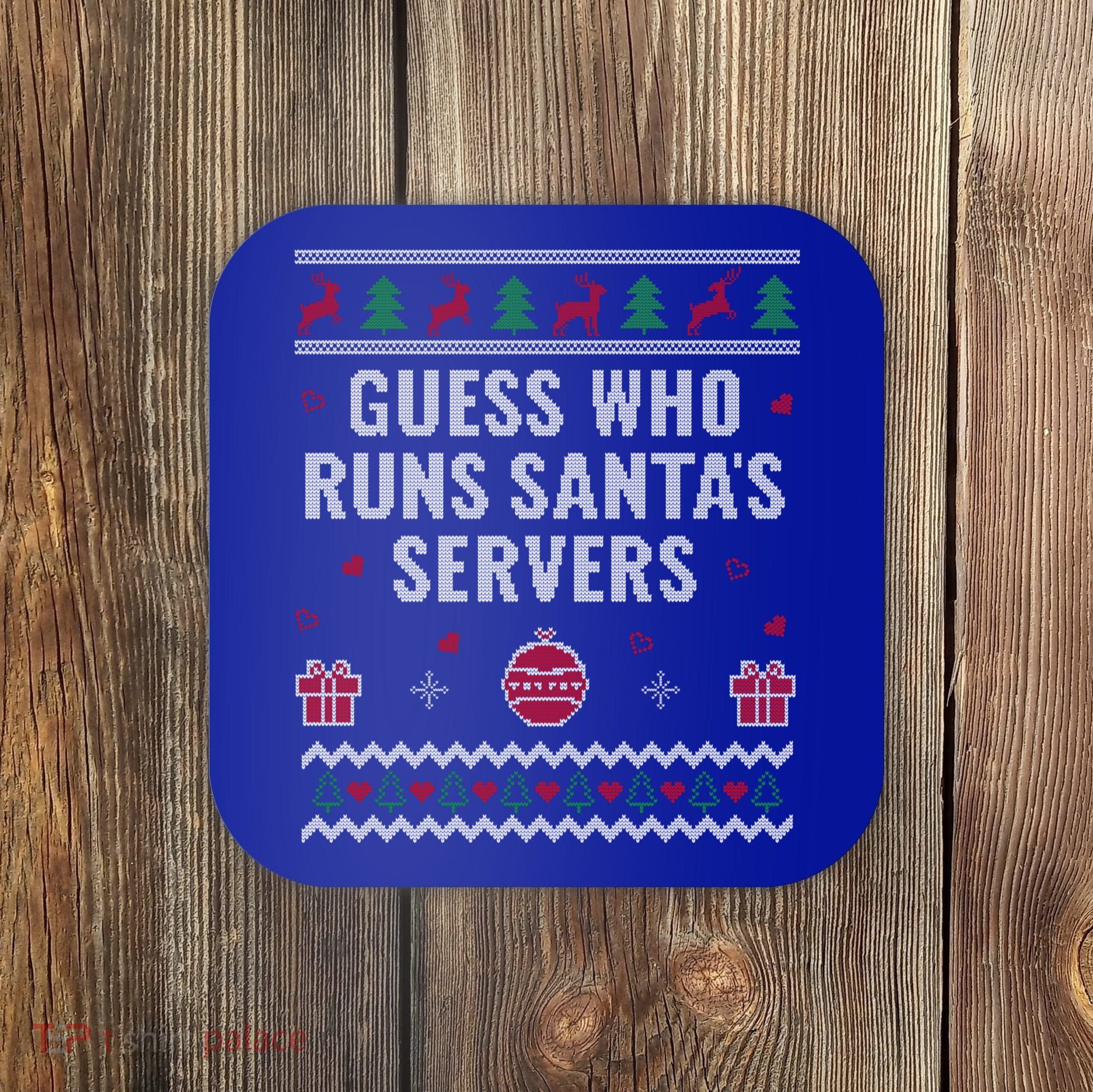 Tech Support Ugly Christmas Funny Computer It Nerd Xmas Cool Gift Coaster