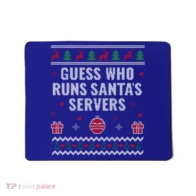 Tech Support Ugly Christmas Funny Computer It Nerd Xmas Cool Gift Mousepad