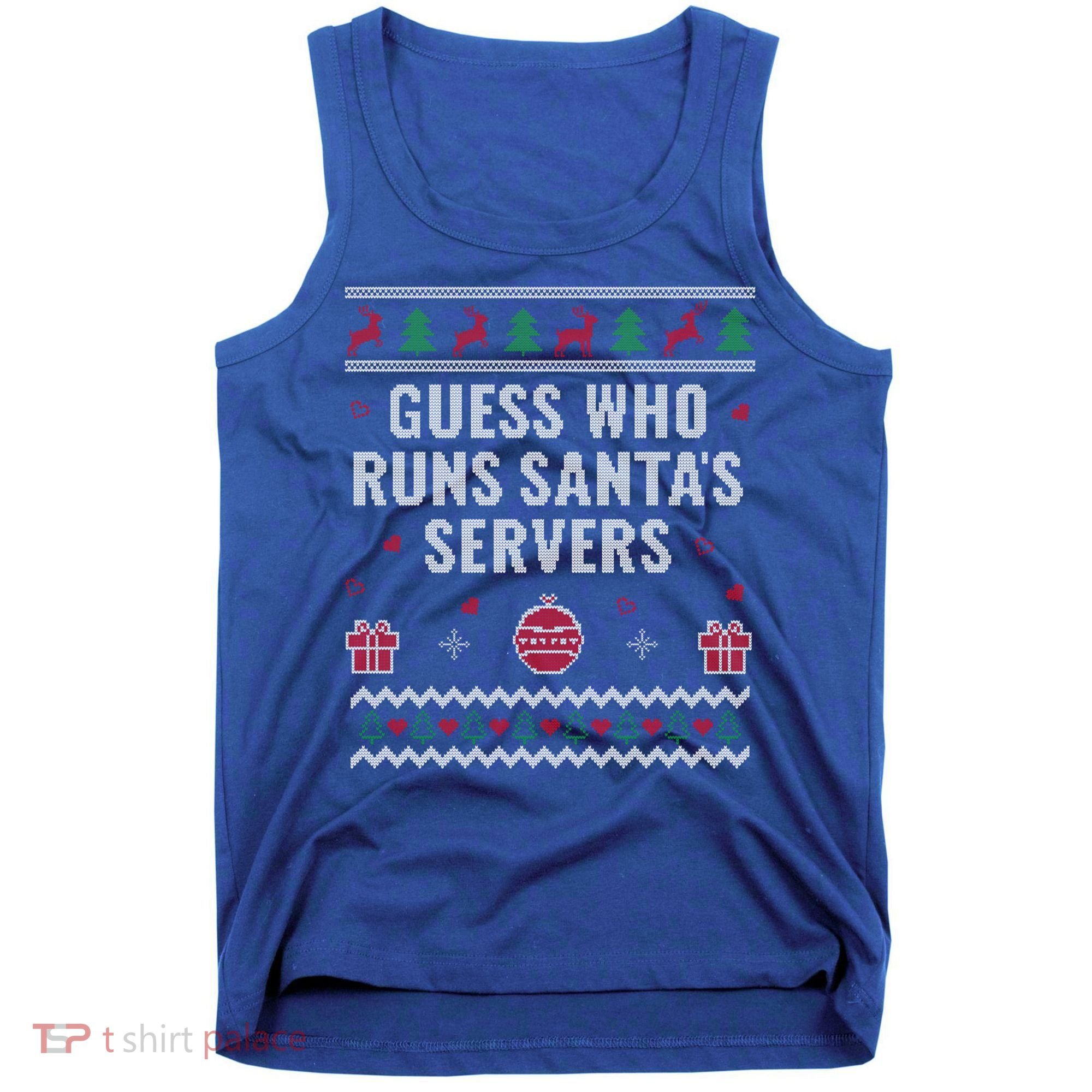 Tech Support Ugly Christmas Funny Computer It Nerd Xmas Cool Gift Tank Top