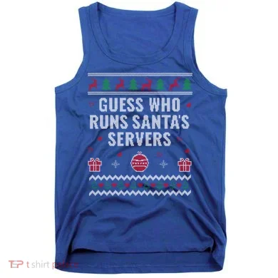 Tech Support Ugly Christmas Funny Computer It Nerd Xmas Cool Gift Tank Top