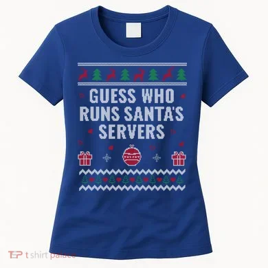 Tech Support Ugly Christmas Funny Computer It Nerd Xmas Cool Gift Women's T-Shirt