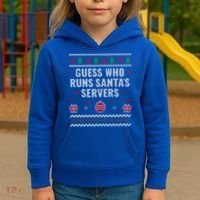 Tech Support Ugly Christmas Funny Computer It Nerd Xmas Cool Gift Kids Hoodie thumb 3
