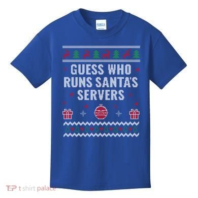 Tech Support Ugly Christmas Funny Computer It Nerd Xmas Cool Gift Kids T-Shirt