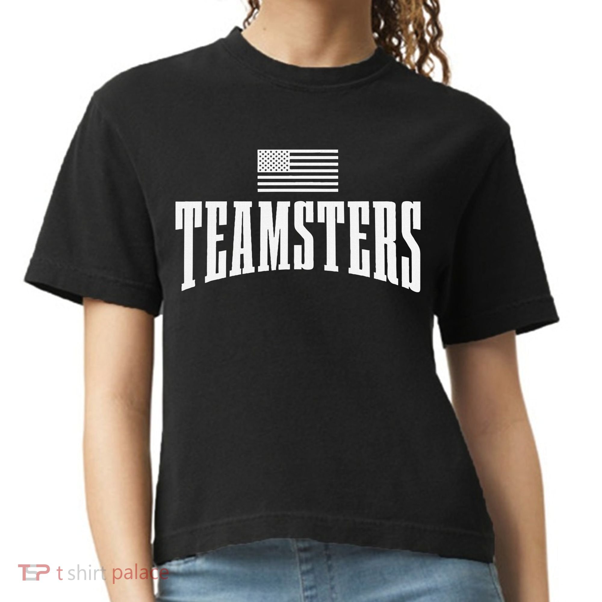 Teamsters Solidarity Union Worker Labor Protest Usa Flag Comfort Colors Boxy T-Shirt