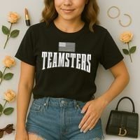 Teamsters Solidarity Union Worker Labor Protest Usa Flag Comfort Colors Boxy T-Shirt thumb 2