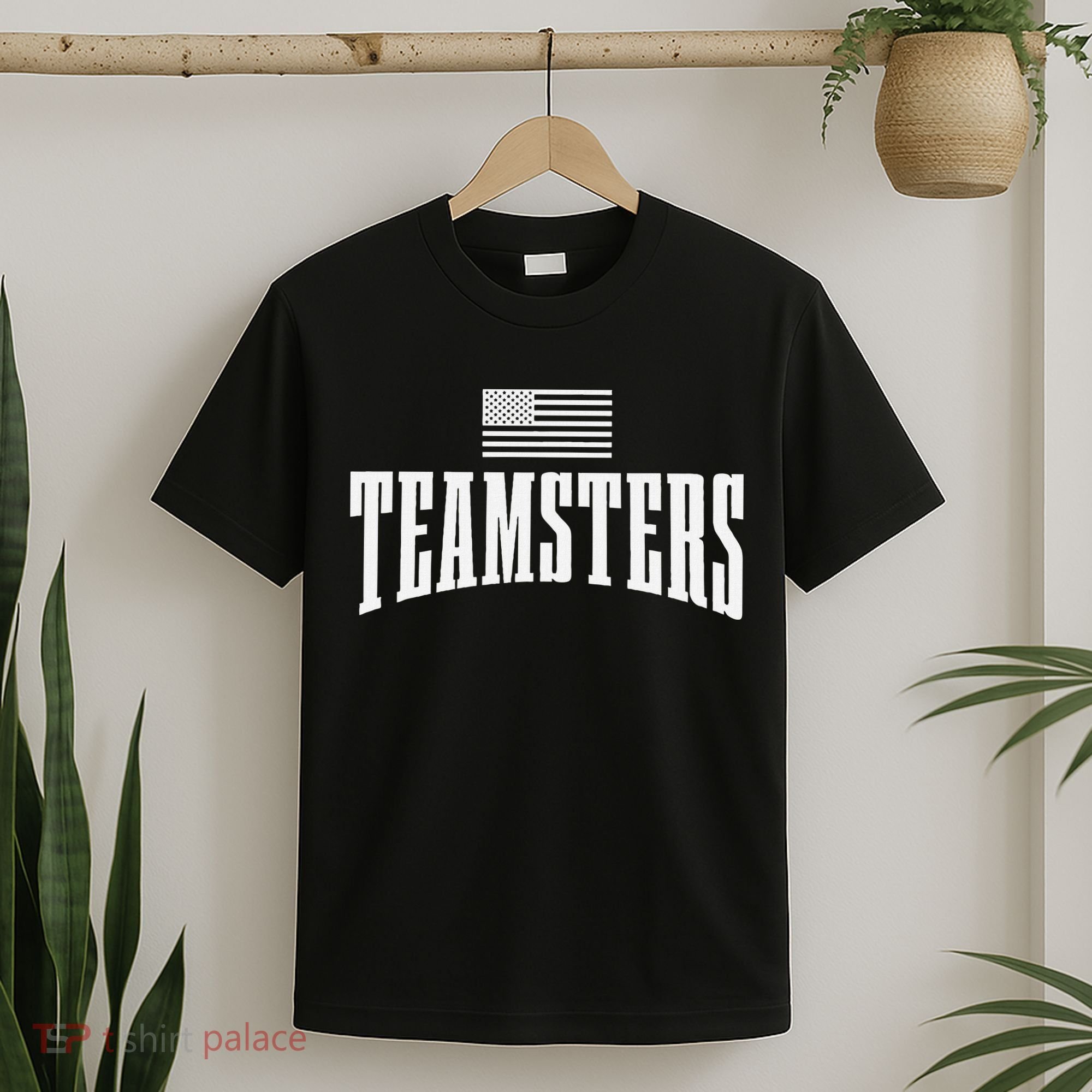 Teamsters Solidarity Union Worker Labor Protest Usa Flag T-Shirt