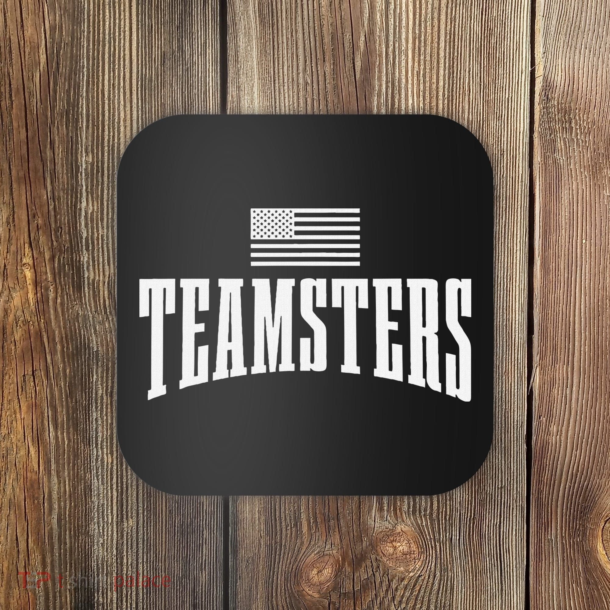 Teamsters Solidarity Union Worker Labor Protest Usa Flag Coaster