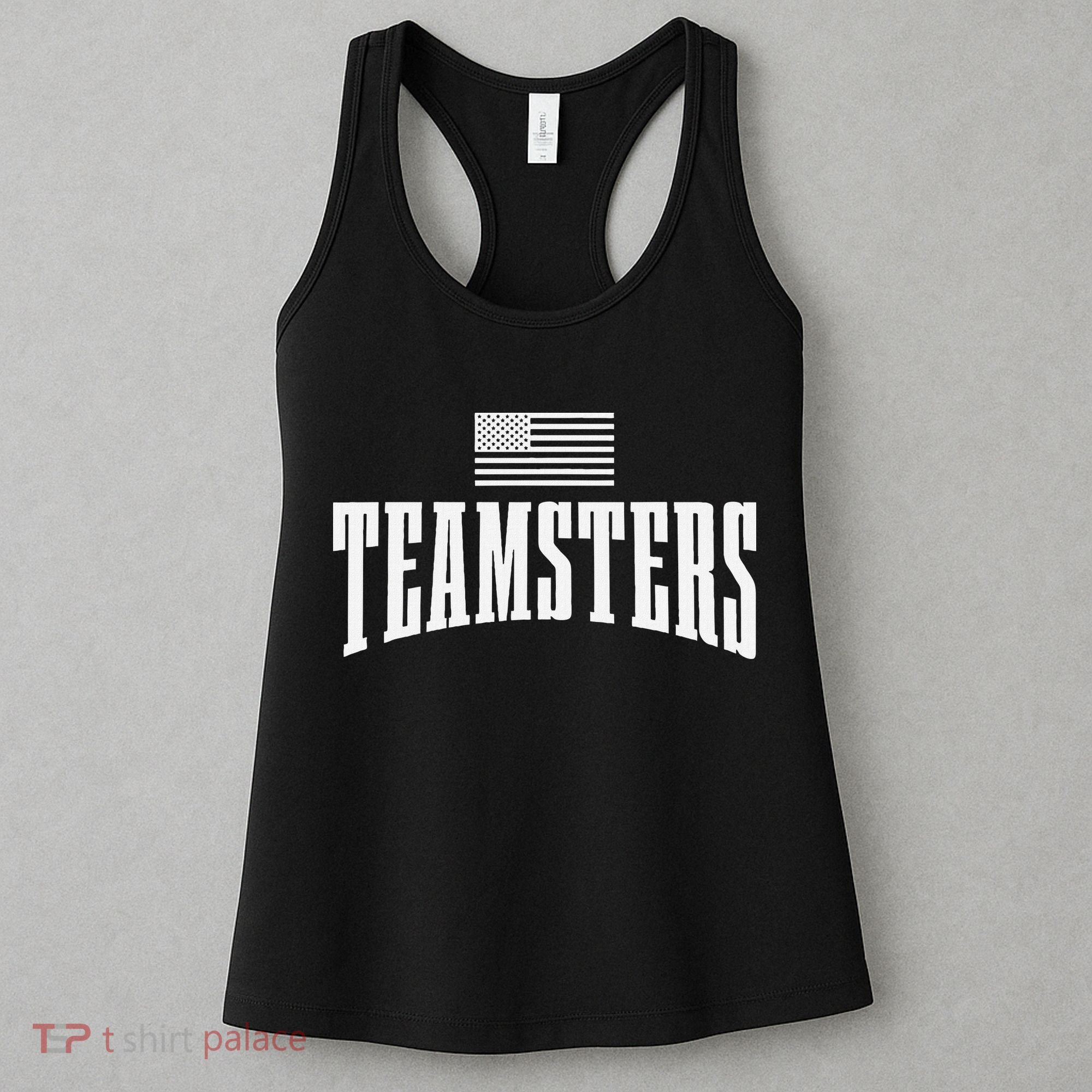 Teamsters Solidarity Union Worker Labor Protest Usa Flag Women's Tank Top