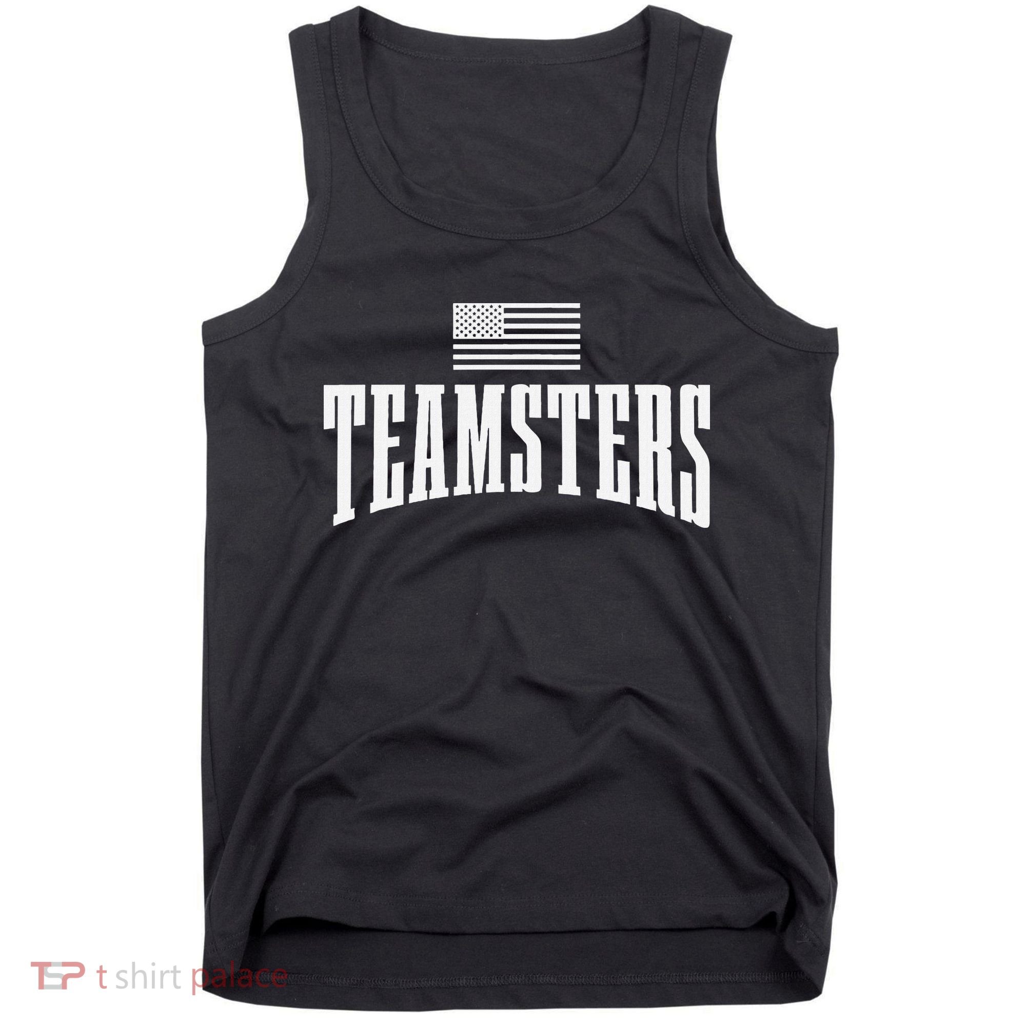 Teamsters Solidarity Union Worker Labor Protest Usa Flag Tank Top