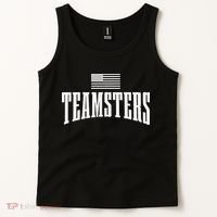 Teamsters Solidarity Union Worker Labor Protest Usa Flag Tank Top thumb 2