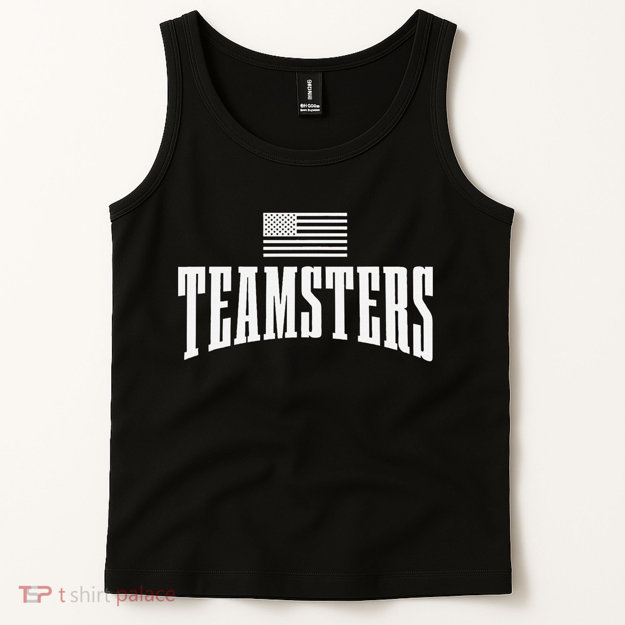 Teamsters Solidarity Union Worker Labor Protest Usa Flag Tank Top
