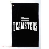 Teamsters Solidarity Union Worker Labor Protest Usa Flag Golf Towel thumb 0