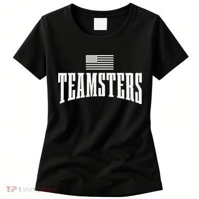 Teamsters Solidarity Union Worker Labor Protest Usa Flag Women's T-Shirt