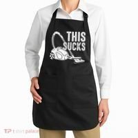 This Sucks Vacuum Funny Vacuuming Meme Apron thumb 2