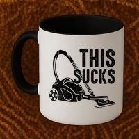This Sucks Vacuum Funny Vacuuming Meme Coffee Mug thumb 2