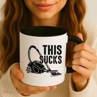 This Sucks Vacuum Funny Vacuuming Meme Coffee Mug thumb 3