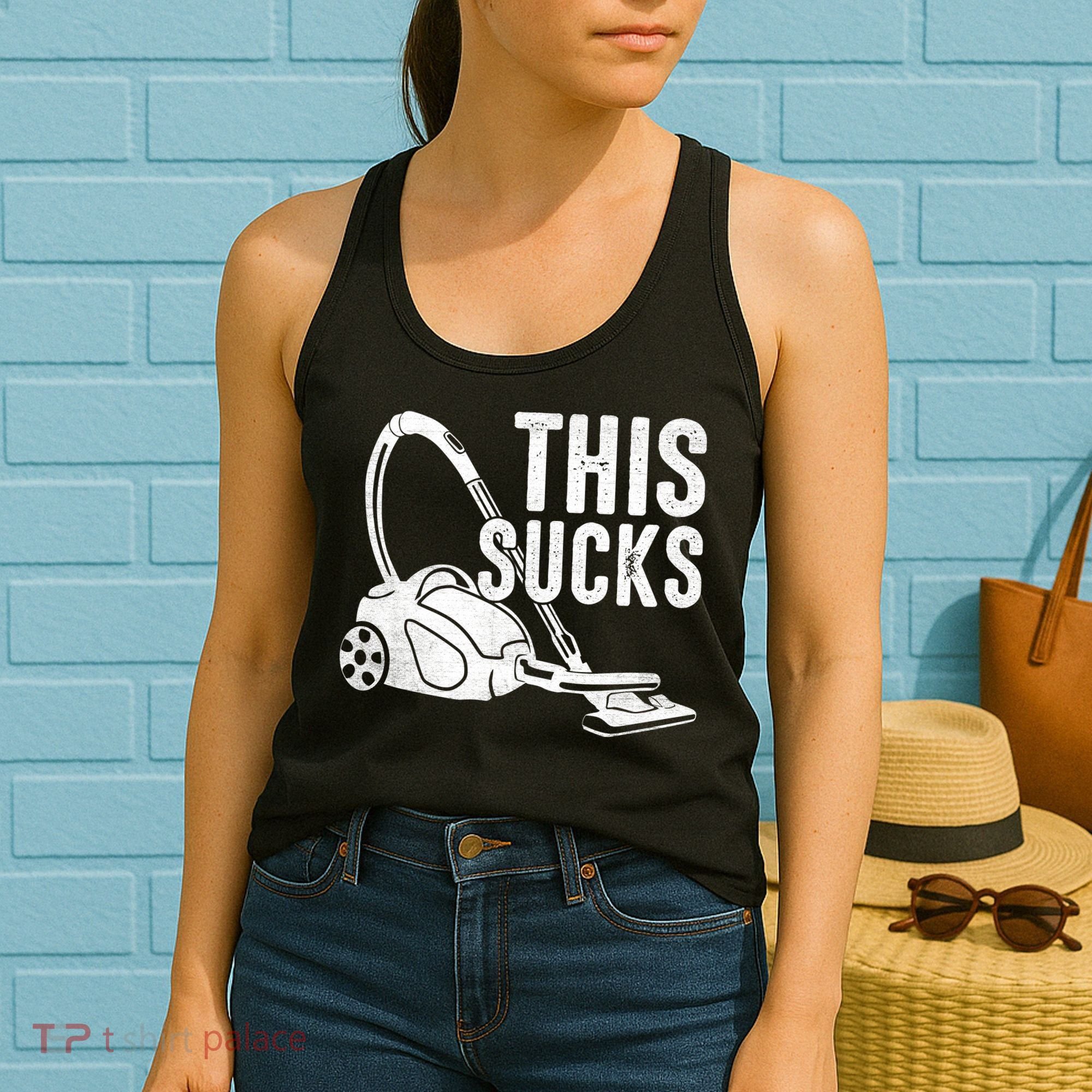 This Sucks Vacuum Funny Vacuuming Meme Women's Tank Top