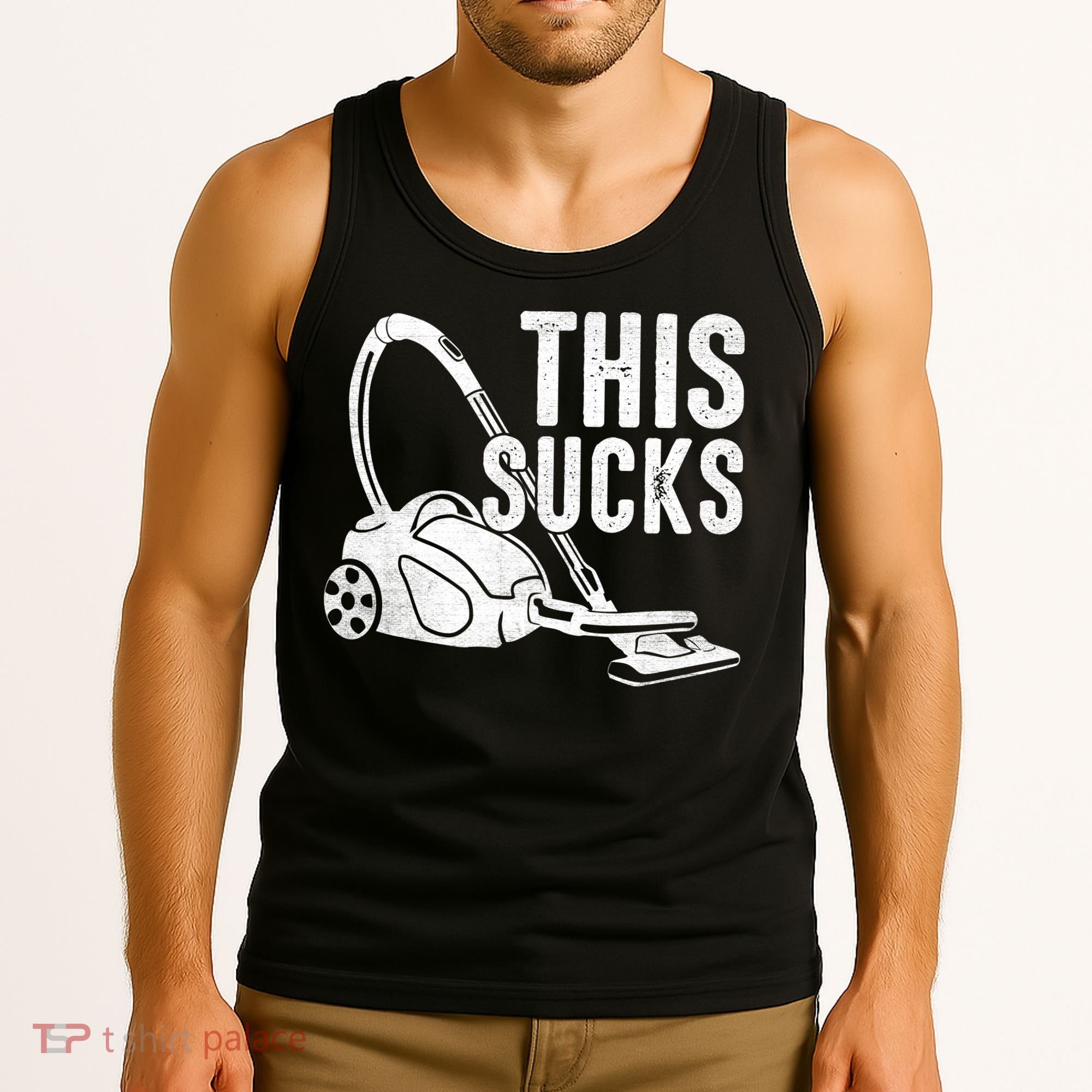 This Sucks Vacuum Funny Vacuuming Meme Tank Top