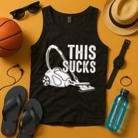 This Sucks Vacuum Funny Vacuuming Meme Tank Top thumb 4