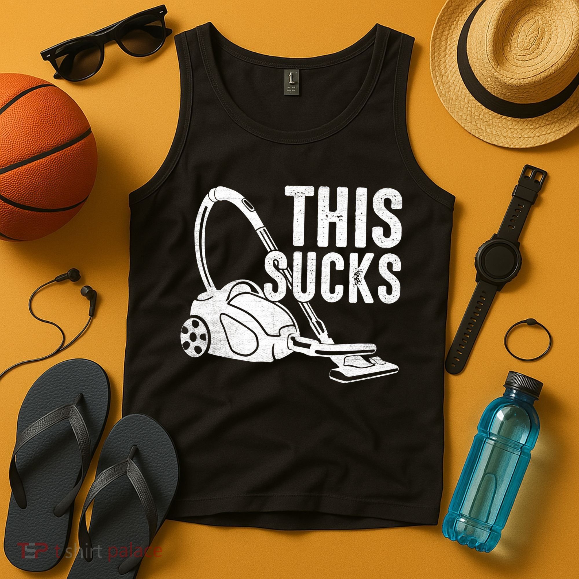 This Sucks Vacuum Funny Vacuuming Meme Tank Top