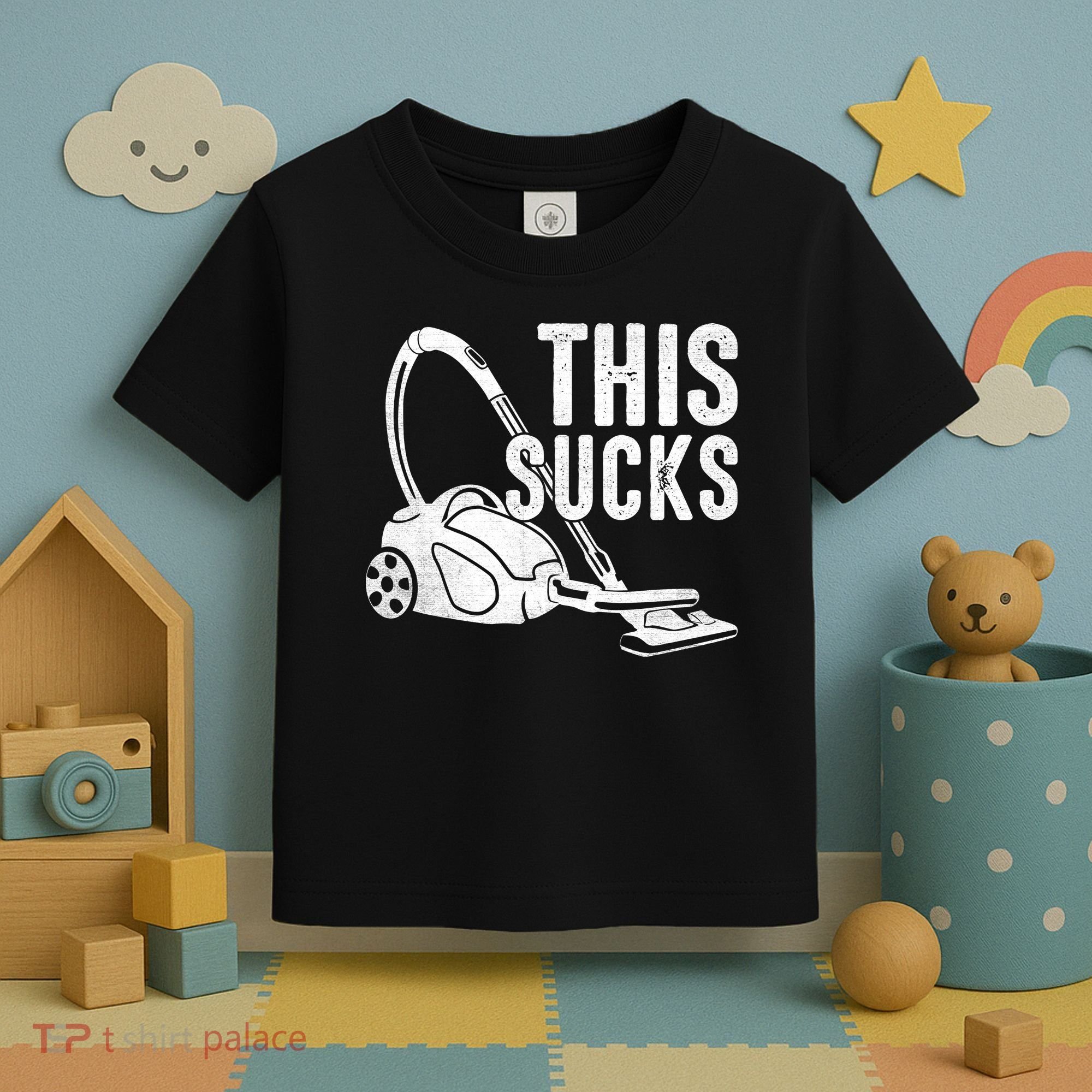 This Sucks Vacuum Funny Vacuuming Meme Toddler T-Shirt
