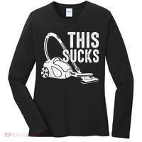 This Sucks Vacuum Funny Vacuuming Meme Women's Long Sleeve Shirt thumb 0