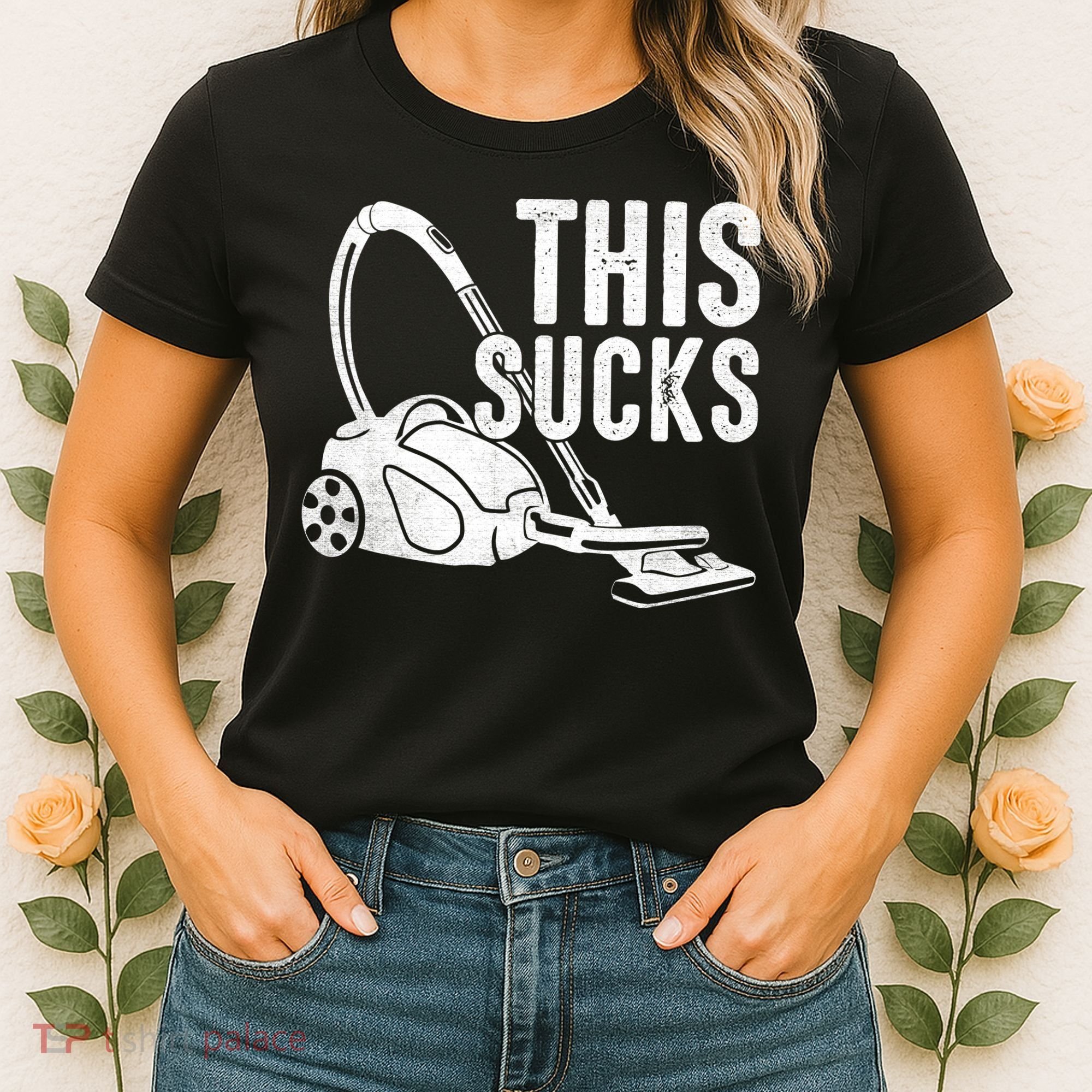 This Sucks Vacuum Funny Vacuuming Meme Women's T-Shirt
