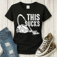 This Sucks Vacuum Funny Vacuuming Meme Women's T-Shirt thumb 3