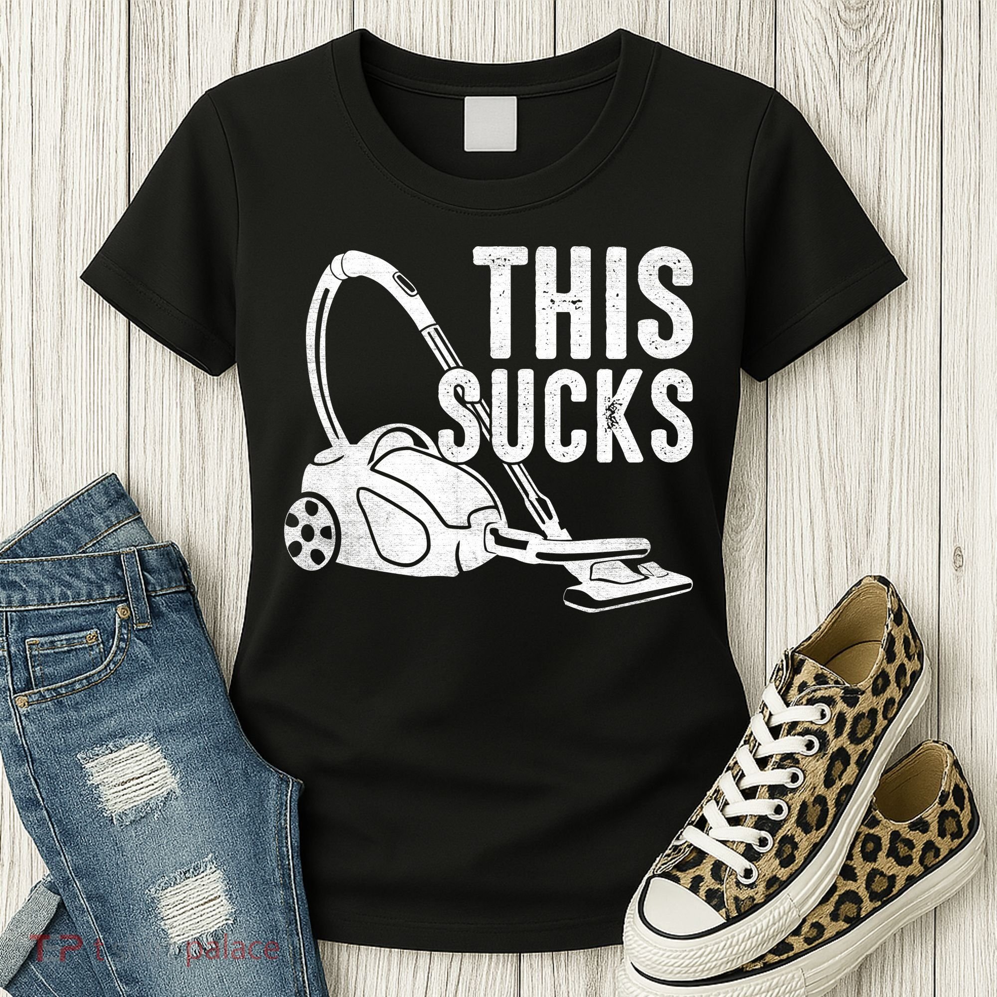 This Sucks Vacuum Funny Vacuuming Meme Women's T-Shirt