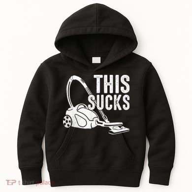 This Sucks Vacuum Funny Vacuuming Meme Kids Hoodie