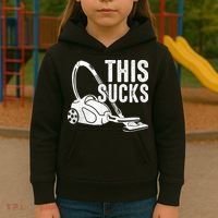 This Sucks Vacuum Funny Vacuuming Meme Kids Hoodie thumb 3