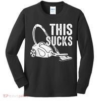 This Sucks Vacuum Funny Vacuuming Meme Kids Long Sleeve Shirt thumb 0