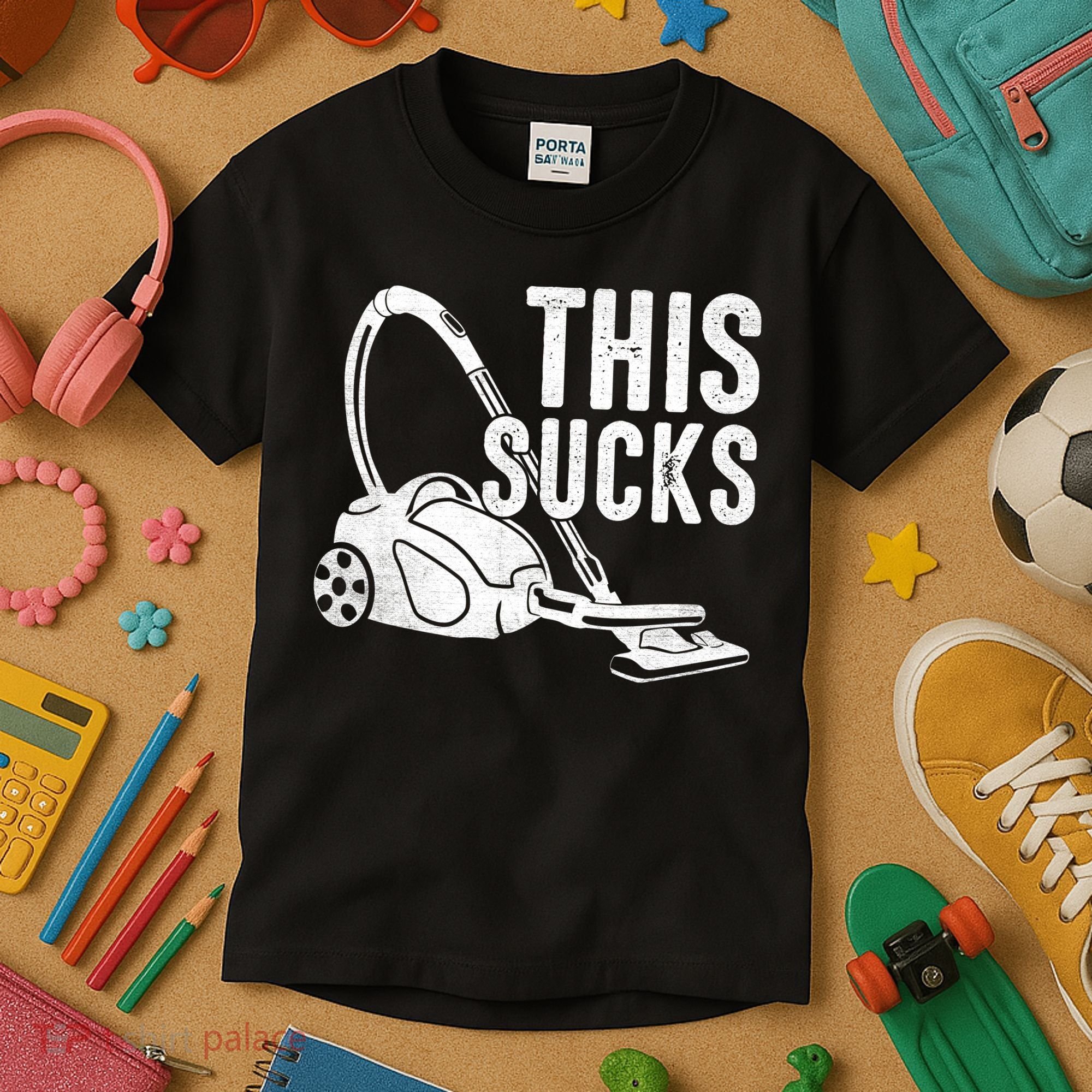 This Sucks Vacuum Funny Vacuuming Meme Kids T-Shirt