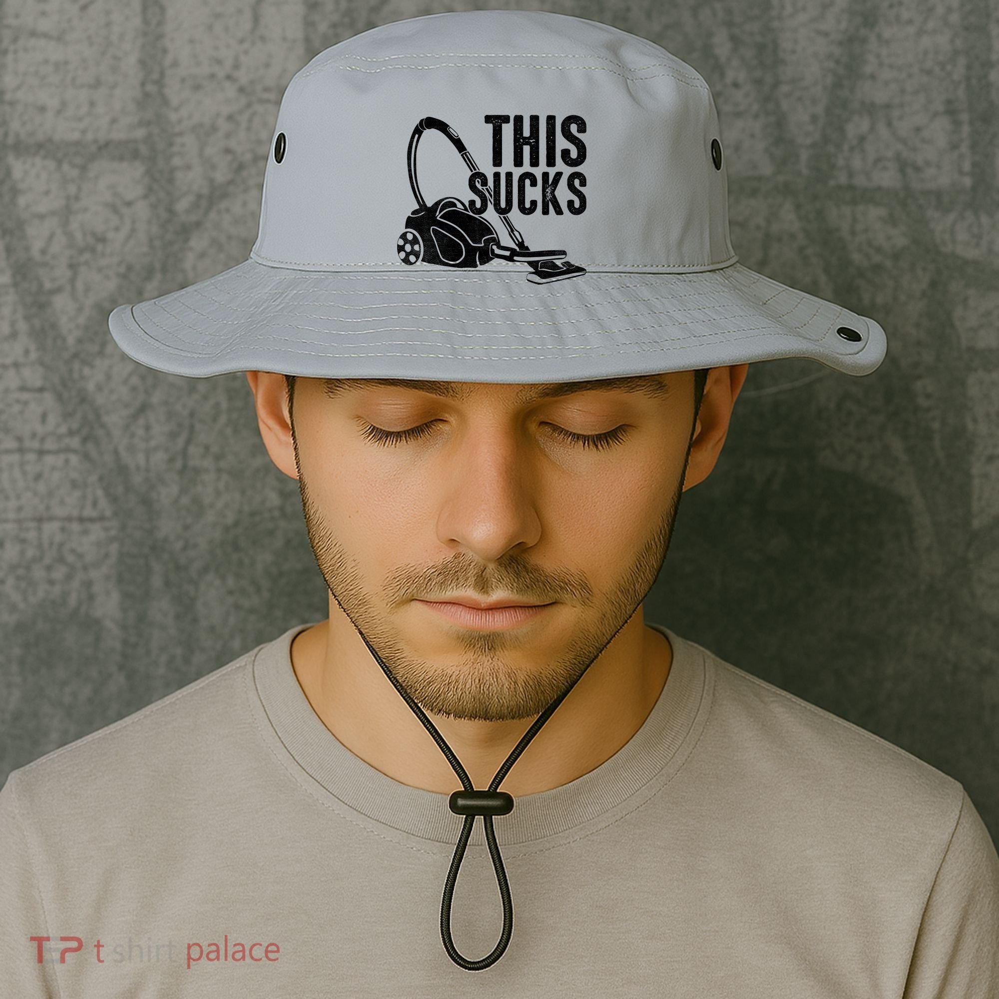 This Sucks Vacuum Funny Vacuuming Meme Bucket Hat