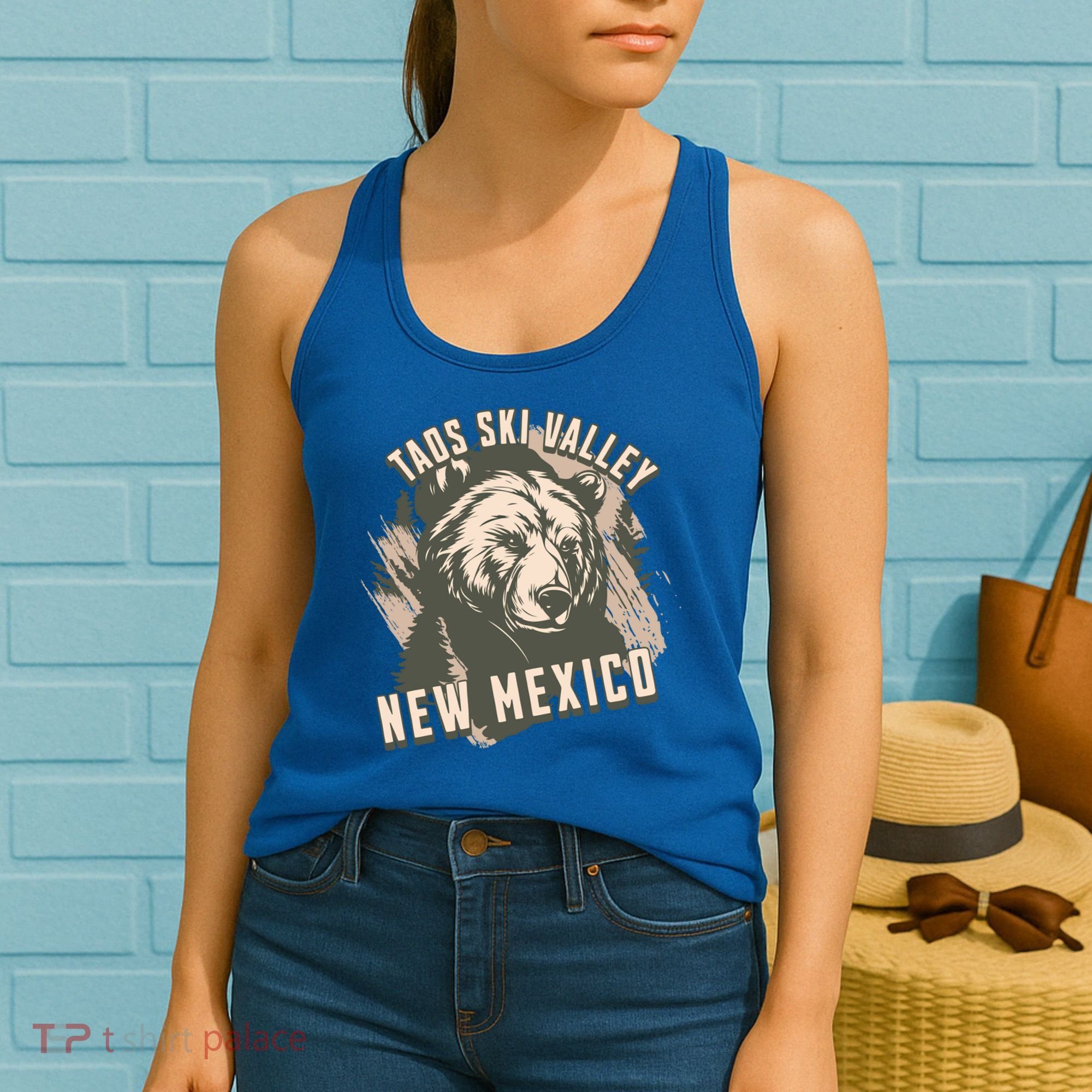 Taos Ski Valley New Mexico Bear Meaningful Gift Women's Tank Top