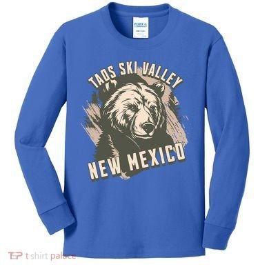 Taos Ski Valley New Mexico Bear Meaningful Gift Kids Long Sleeve Shirt