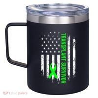 Transplant Survivor Warrior Liver Kidney Organ Recipient 12oz Stainless Steel Coffee Mug thumb 2
