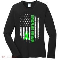 Transplant Survivor Warrior Liver Kidney Organ Recipient Women's Long Sleeve Shirt thumb 0