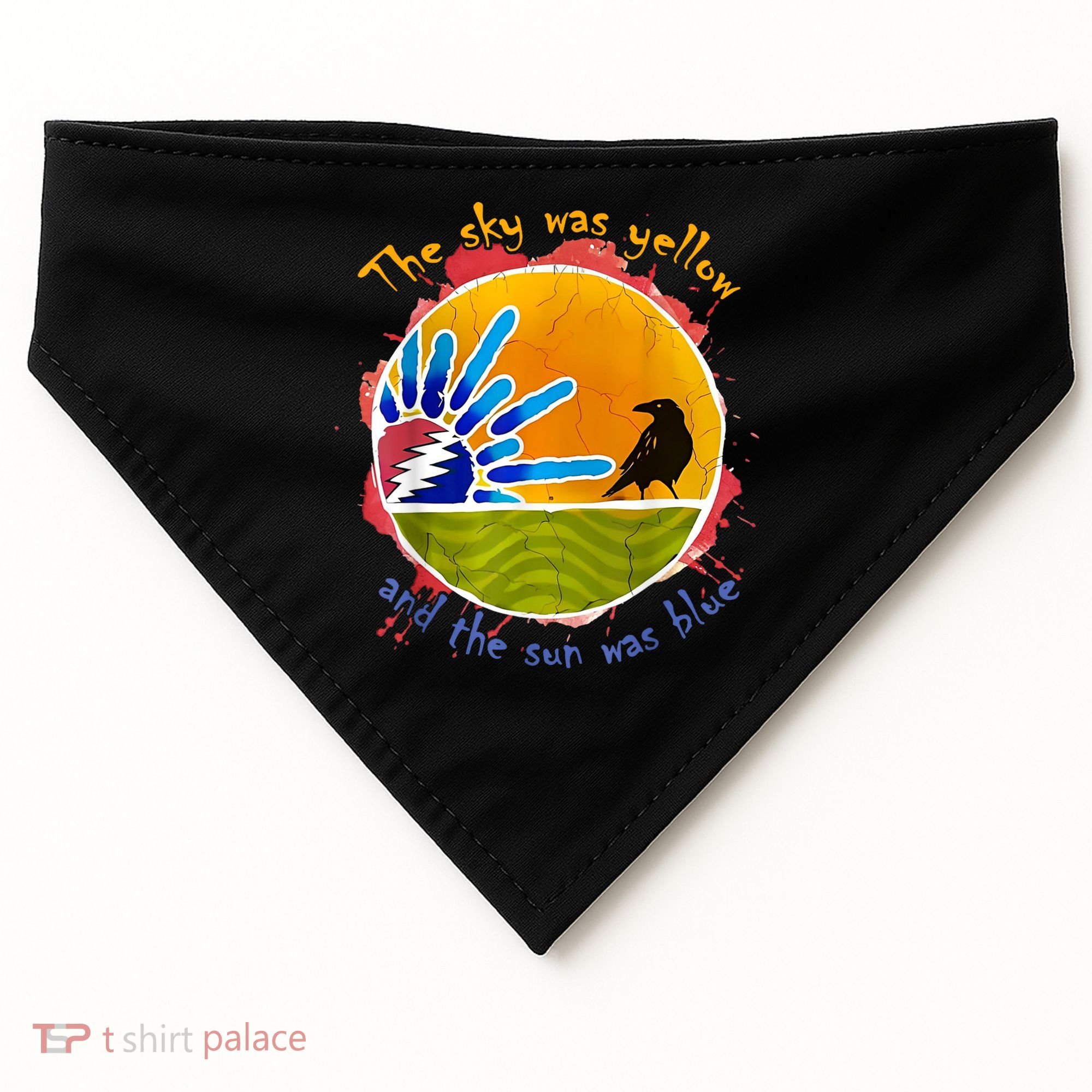 The Sky Was Yellow And The Sun Was Blue USA-Made Doggie Bandana