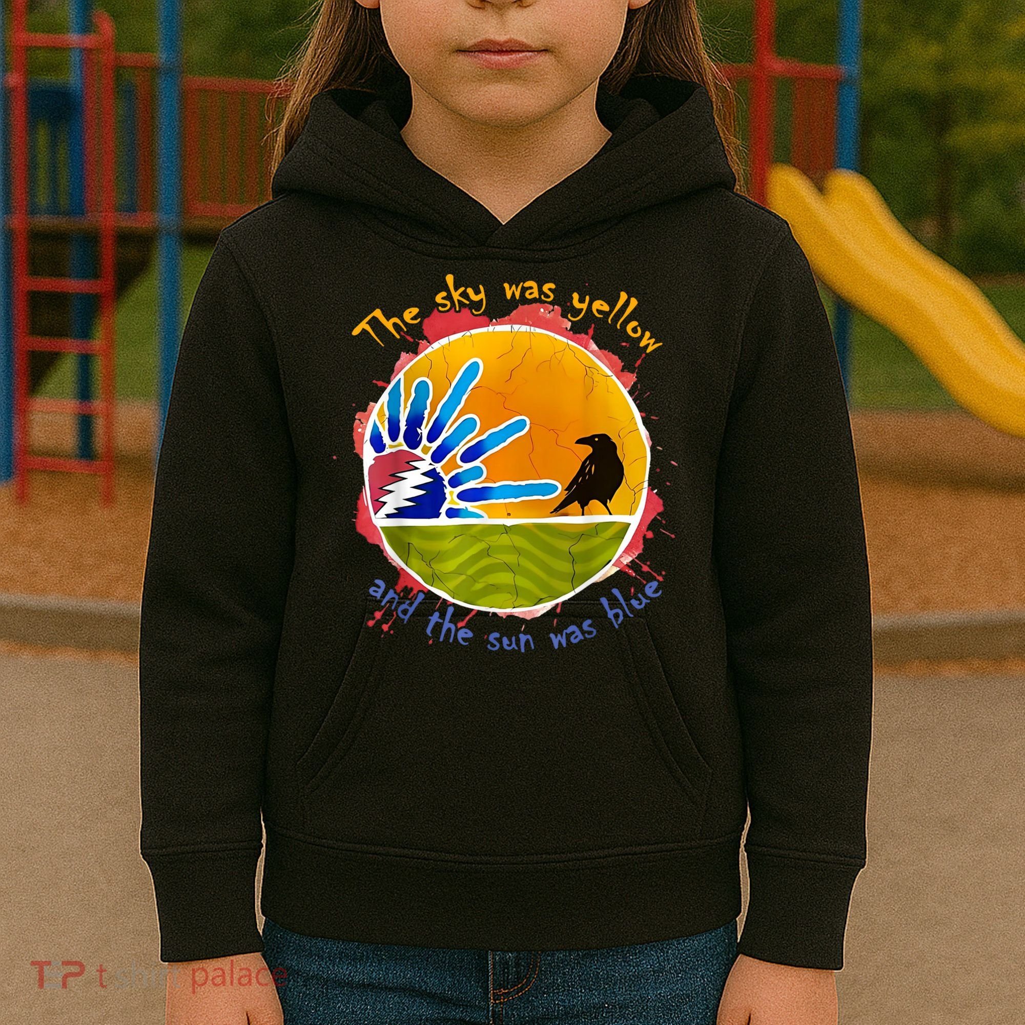 The Sky Was Yellow And The Sun Was Blue Kids Hoodie