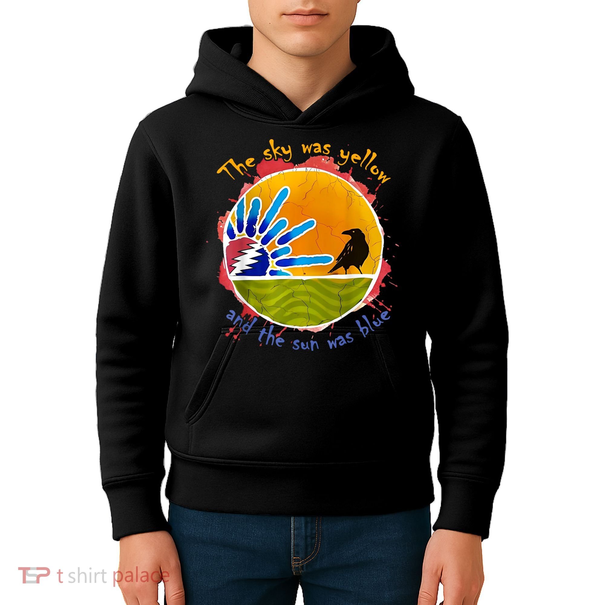 The Sky Was Yellow And The Sun Was Blue Kids Hoodie