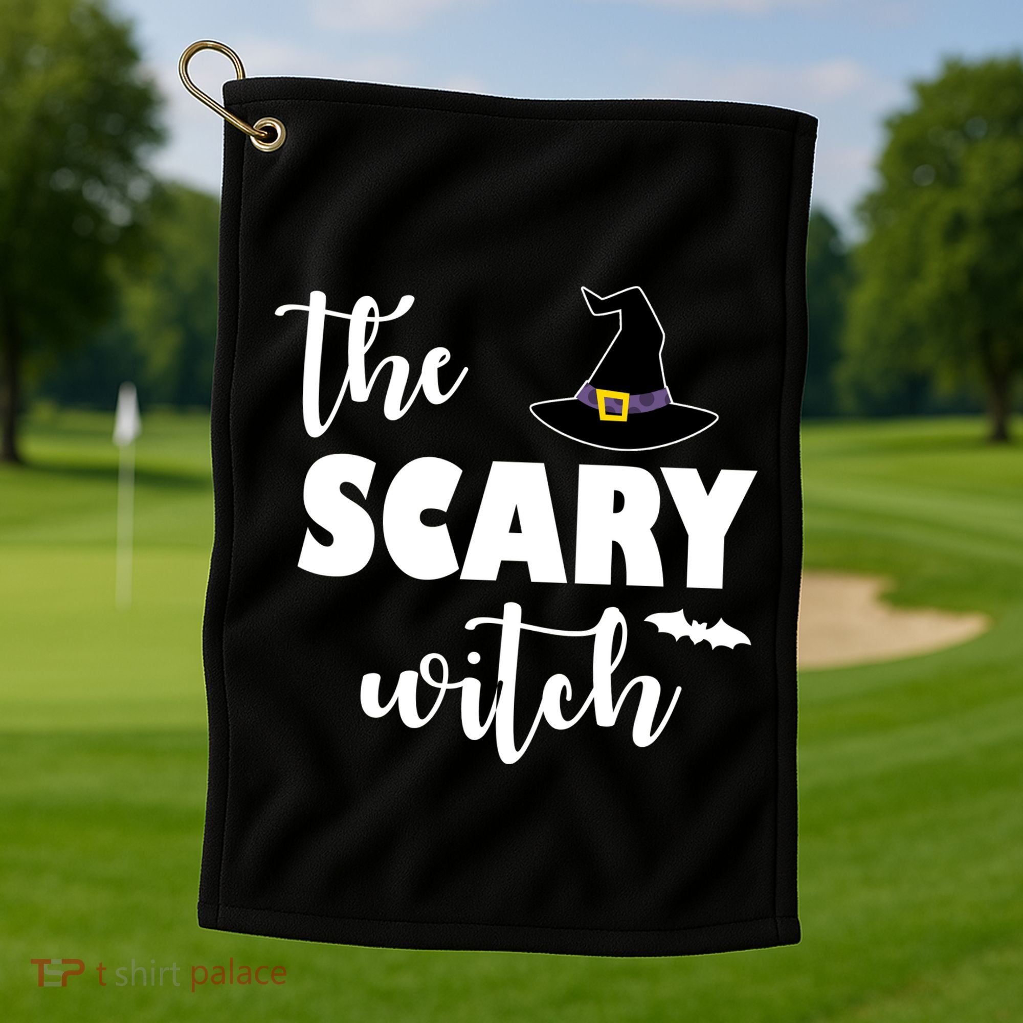 The Scary Witch Golf Towel
