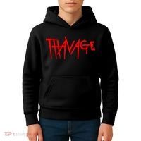 Thavage Savage Workout Gym Bodybuilding Kids Hoodie thumb 4
