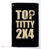 Top Titty 2x4 Funny Hockey Fan Golf Towel thumb 0