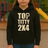 Top Titty 2x4 Funny Hockey Fan Kids Hoodie thumb 3