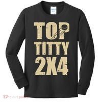 Top Titty 2x4 Funny Hockey Fan Kids Long Sleeve Shirt thumb 0