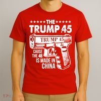 The Trump 45 Cause The 46 Is Made In China Gun T-Shirt thumb 3