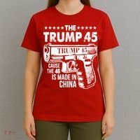The Trump 45 Cause The 46 Is Made In China Gun T-Shirt thumb 4